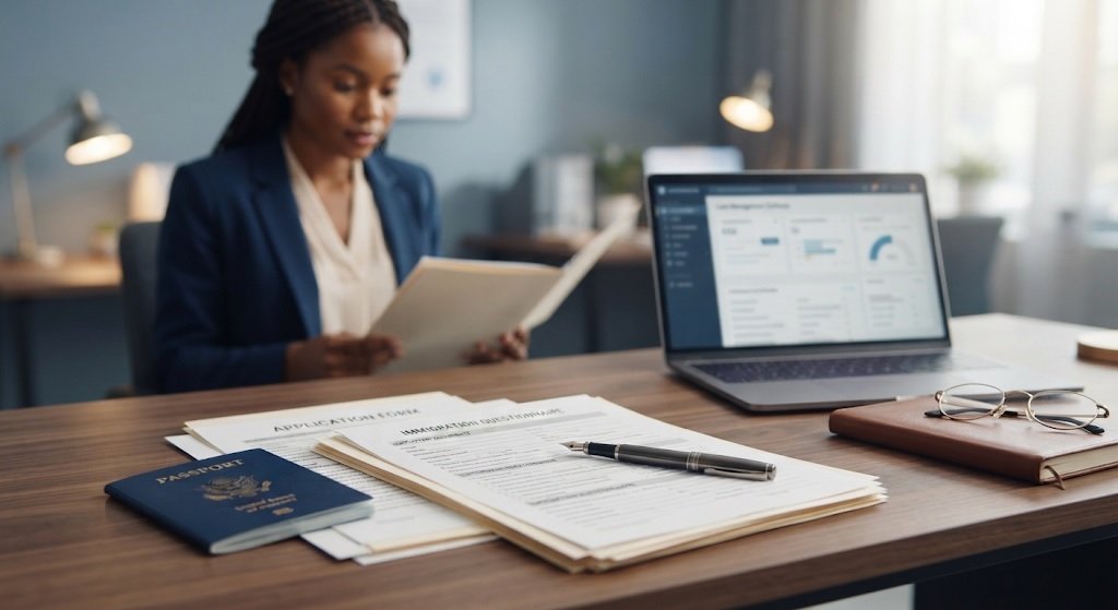 Visa documents and passport